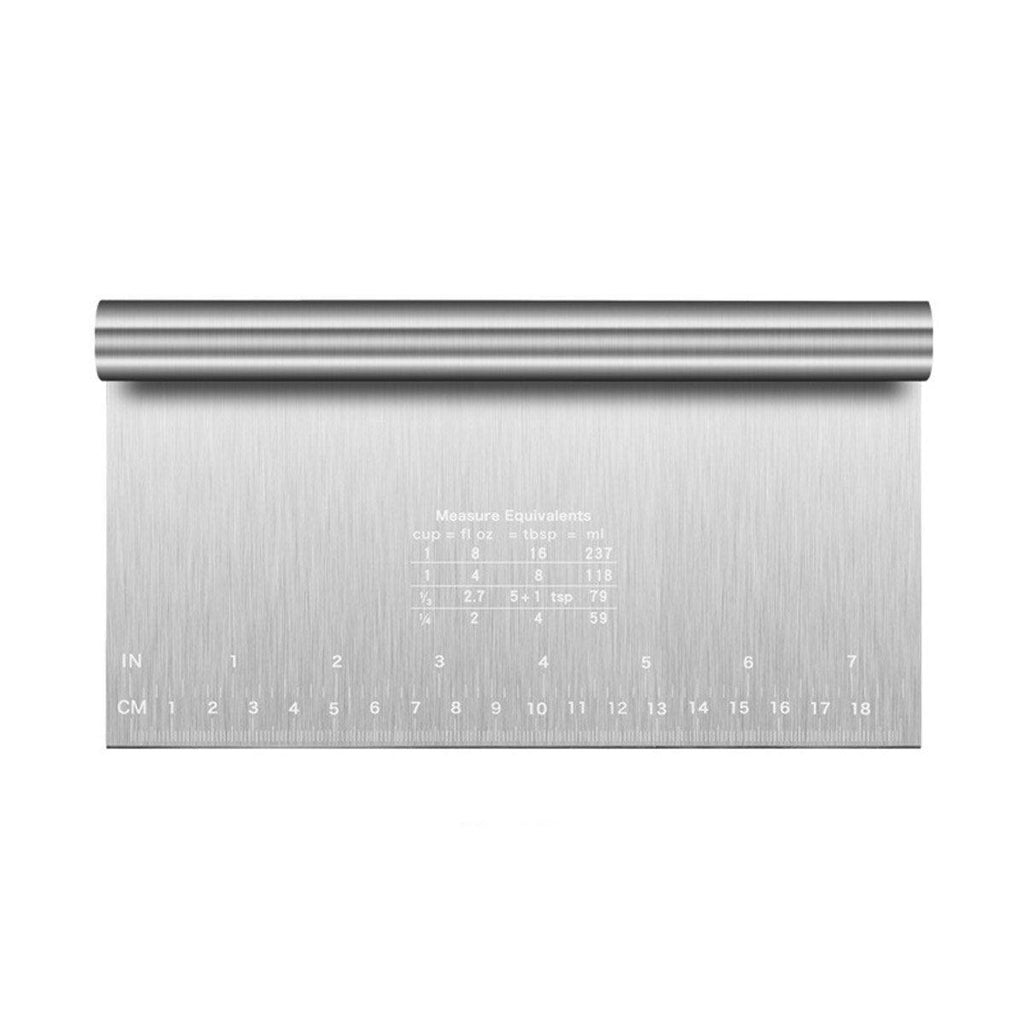 Stainless Steel Dough Cutter Knife Measurement Scraper Pastry Baking Tool - 30cm