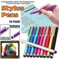 10 Pack Stylus Pens for Touch Screen Devices Compatible with iPhone iPad Samsung
