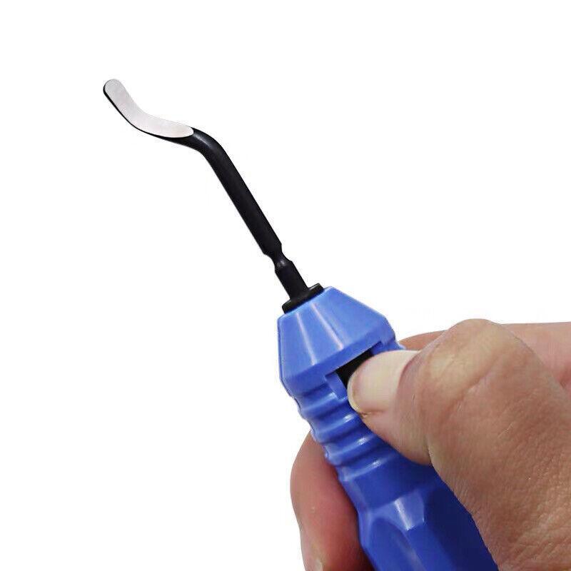 12PCS Manual Deburring Tool Set with Swivel Handle and Replacement Blades