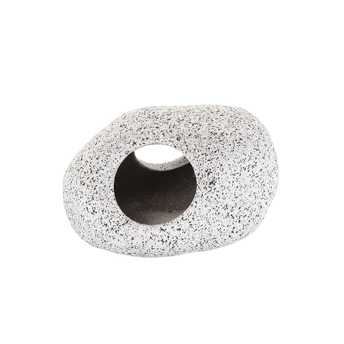 Clay Pot Aquarium Decoration Shrimp House Cichlid Breeding Tank Fish Nest - Double Hole