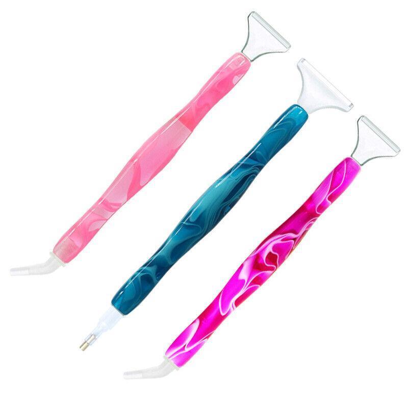 5D Resin Diamond Painting Pen Resin Point Drill Pens Cross Stitch Diy Craft Art - Purple