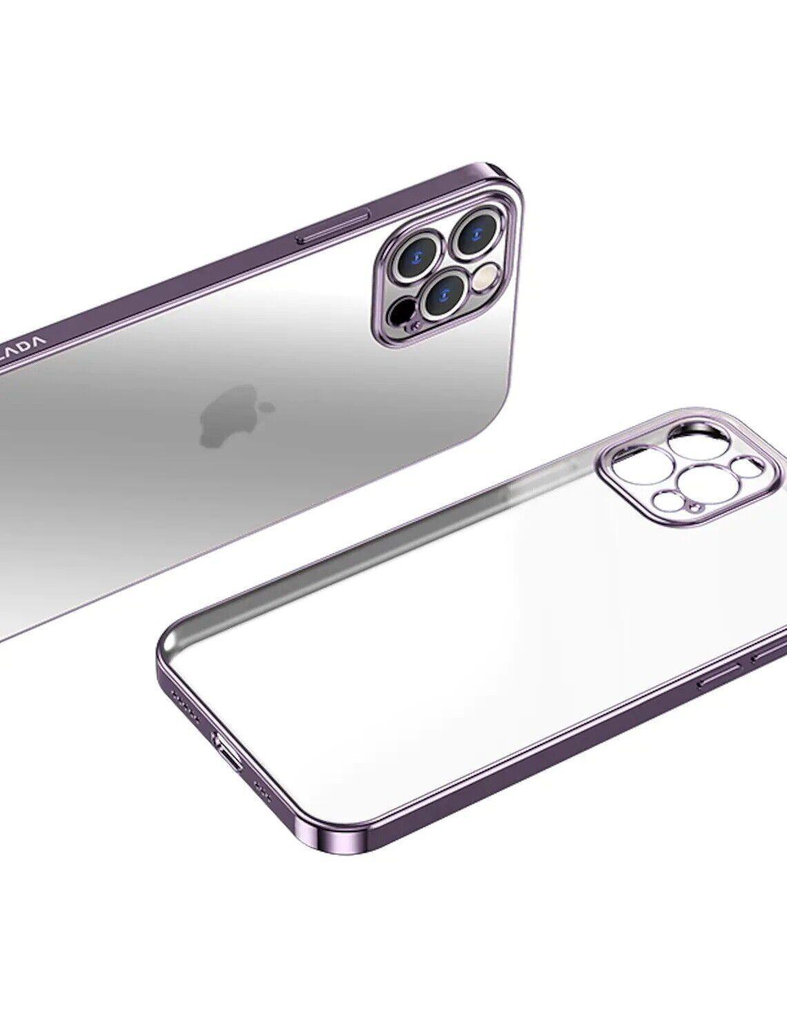 Purple For iPhone 13 12 11 Pro Max Case Thin Matte Ultra Slim Shockproof Clear Cover - iPhone 12 Pro