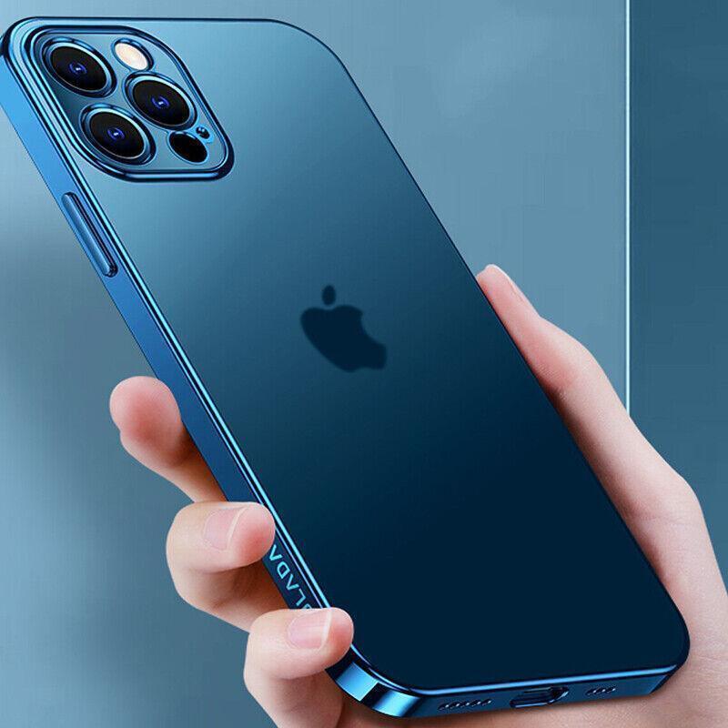 Purple For iPhone 13 12 11 Pro Max Case Thin Matte Ultra Slim Shockproof Clear Cover - iPhone 7/8