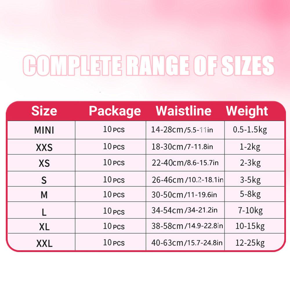Disposable Female Dog Diapers Leakproof Breathable with Colour Indicator - L 34-54cm