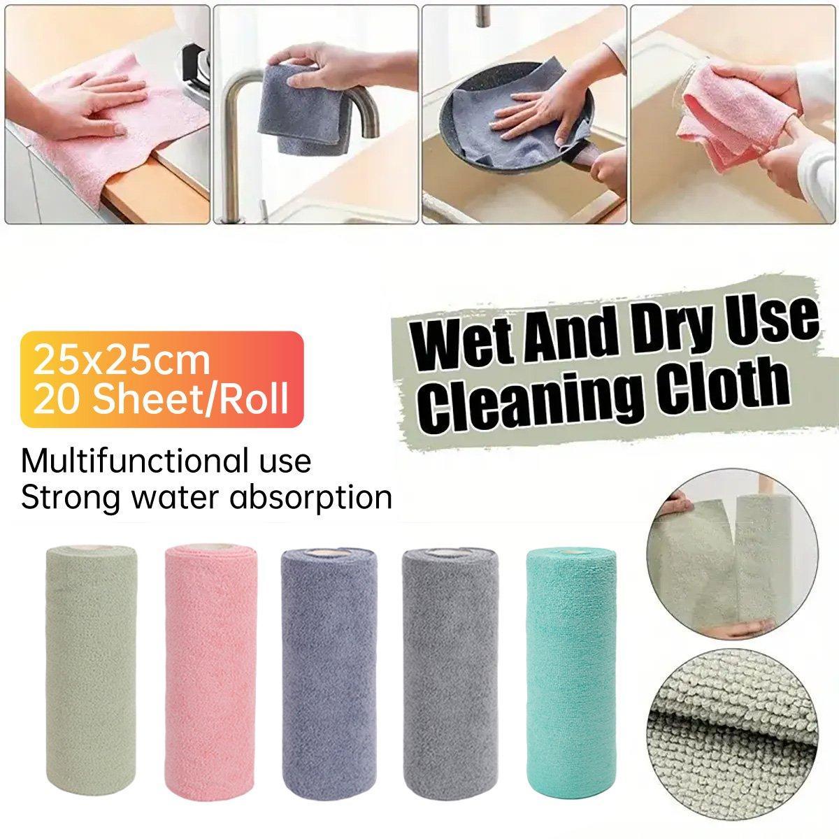 Multifunctional Kitchen Cleaning Towel Strong Absorbent Hand Tear Dish Cloth - Grey