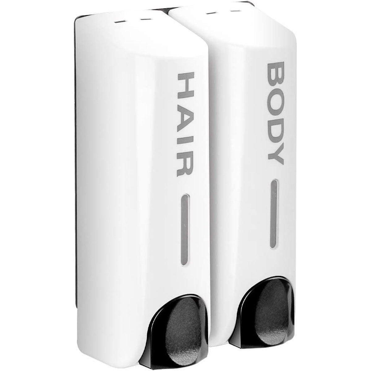 Hotel Wall Mounted Soap Dispenser Bathroom Shampoo Shower Gel Hand Soap Box - White-Single