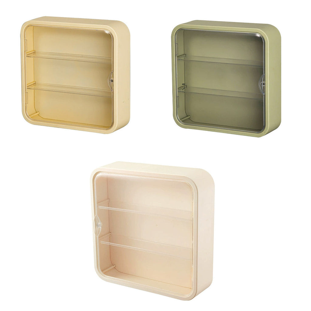 Wall Mounted Showcase Acrylic Figures Toys Display Case Dustproof Storage Box - Green