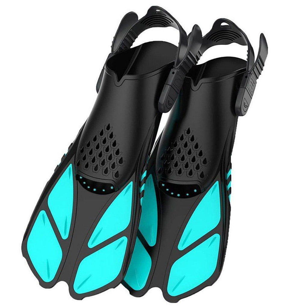Adjustable Diving Flippers Swim Fins for Snorkeling Freestyle Training Gear - Purple-S/M