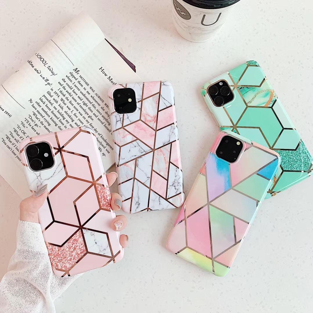 Rainbow Case for iPhone 14 13 12 11 Pro Max XR XS Marble Phone Shockproof Cover Silicone - For iphone 13 Pro