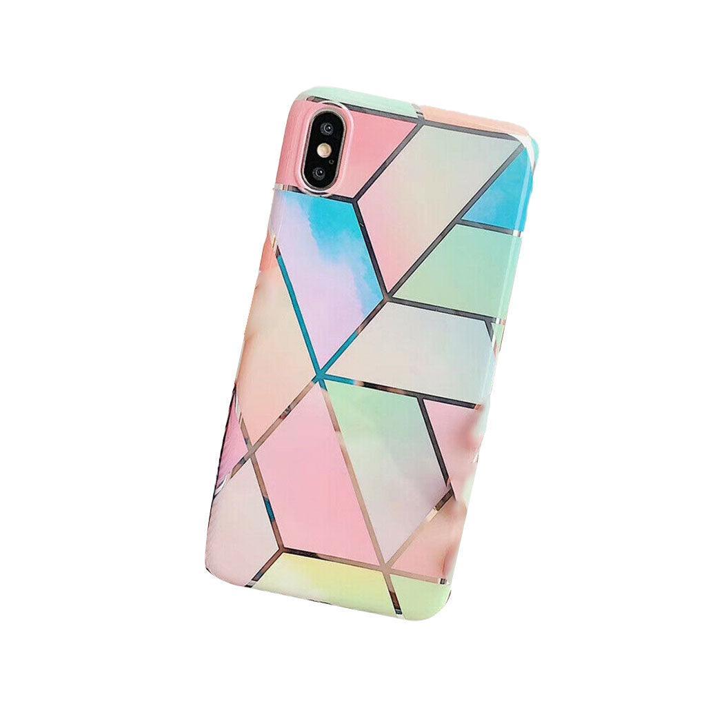 Rainbow Case for iPhone 14 13 12 11 Pro Max XR XS Marble Phone Shockproof Cover Silicone - For iphone 13 Pro
