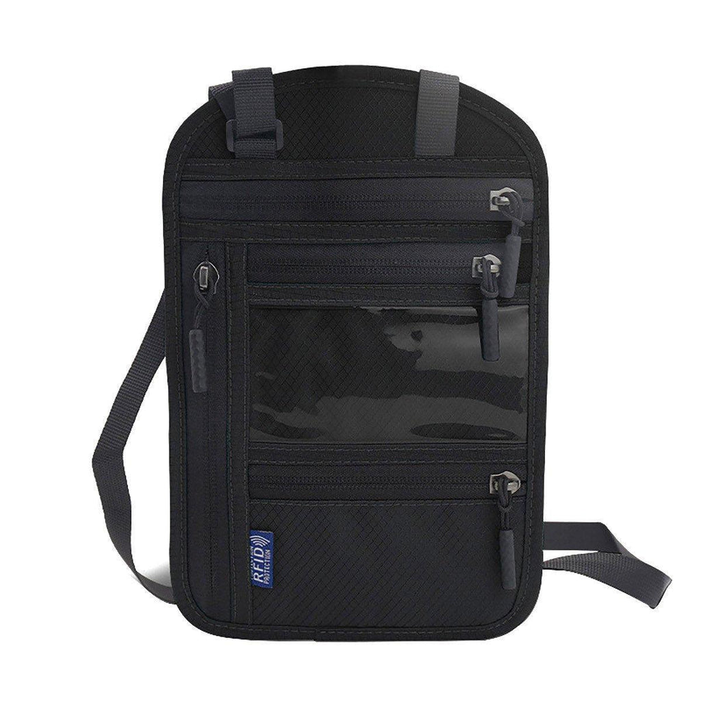 Multi-Functional Travel Passport Document Bag Protective Case Cover Holder - Lake Blue