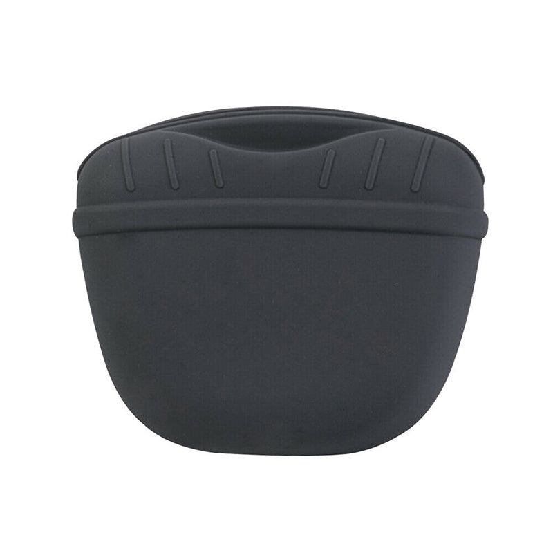 Dog Training Treat Bag Silicone Pet Pouch with Clip Waist Belt Snack Holder - Blue