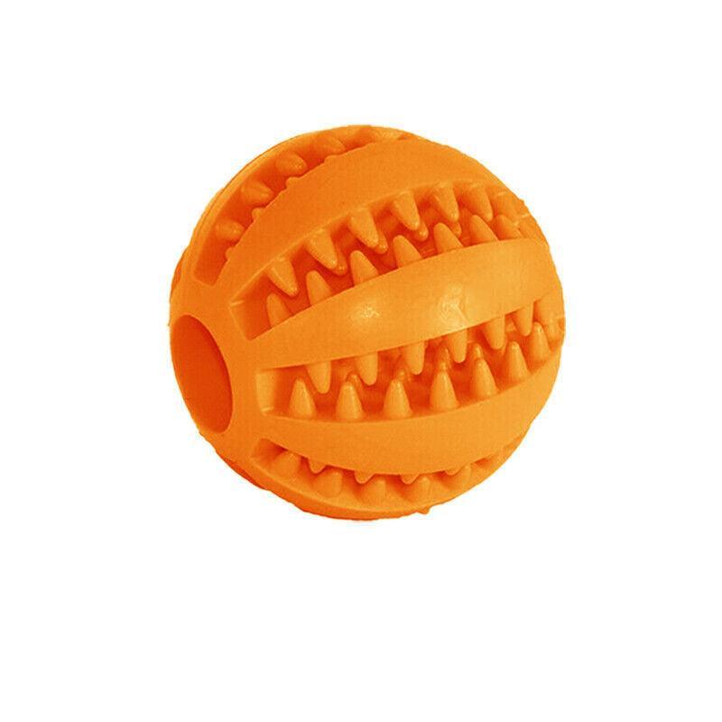 Dog Chew Toy Rubber Ball Treat Dispenser Dental Cleaning Training Play Ball - Green Spherical (Large)