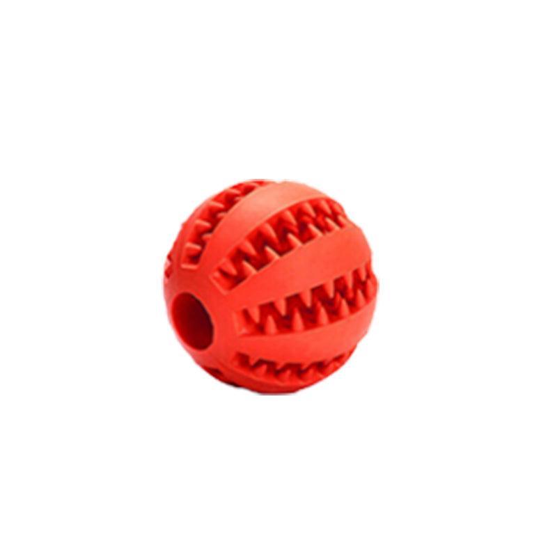 Dog Chew Toy Rubber Ball Treat Dispenser Dental Cleaning Training Play Ball - Green Spherical (Small)