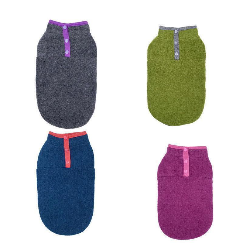 M Pet Dog Puppy Winter Warm Fleece Jumper Vest Coat Jacket Apparel Clothes Outdoor - Pink