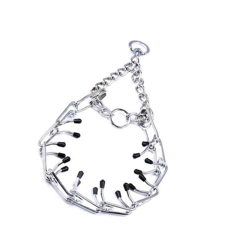 S-Xl Collar Choke Steel Metal Chain Dog Training Adjustable Necklace Sliver - L-3.5