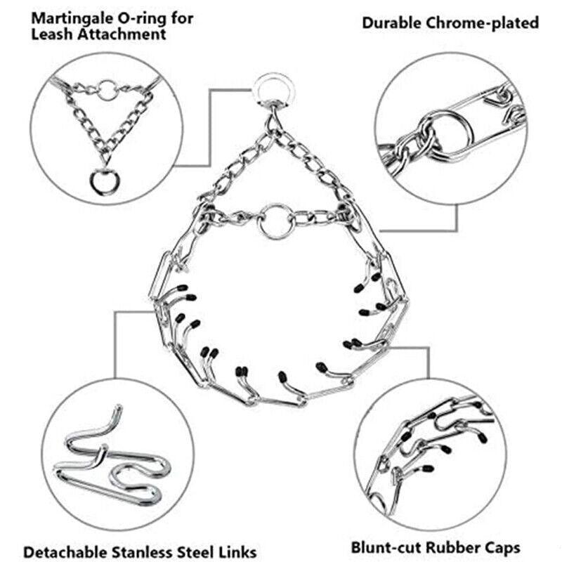 S-Xl Collar Choke Steel Metal Chain Dog Training Adjustable Necklace Sliver - S-2.5