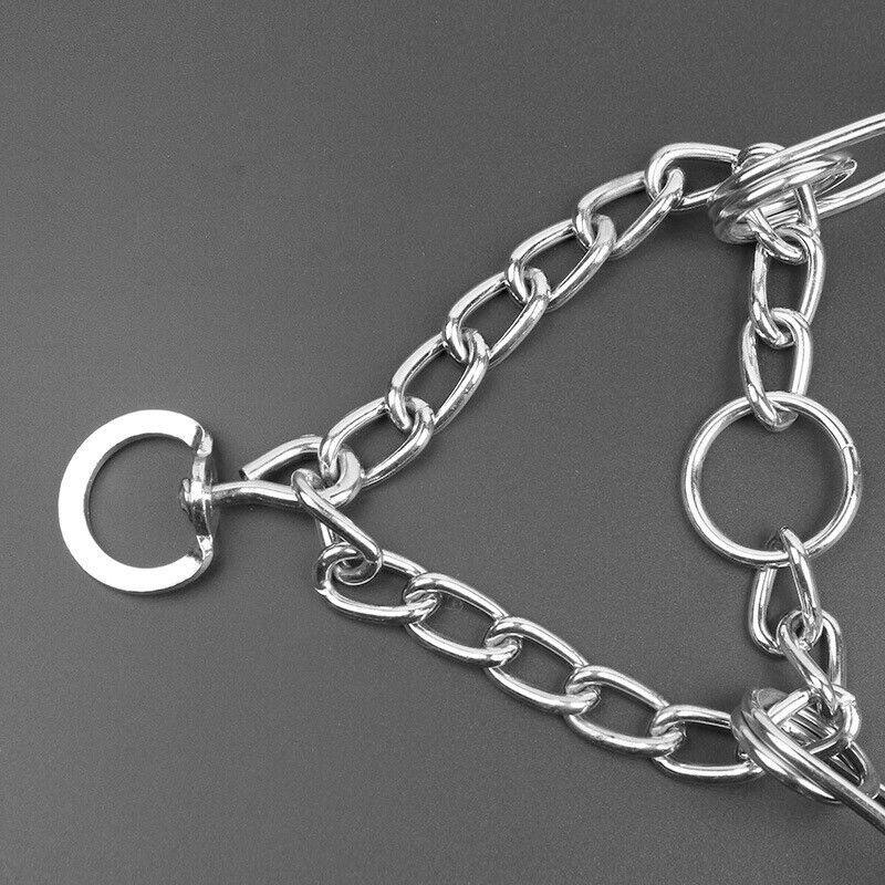 S-Xl Collar Choke Steel Metal Chain Dog Training Adjustable Necklace Sliver - S-2.5