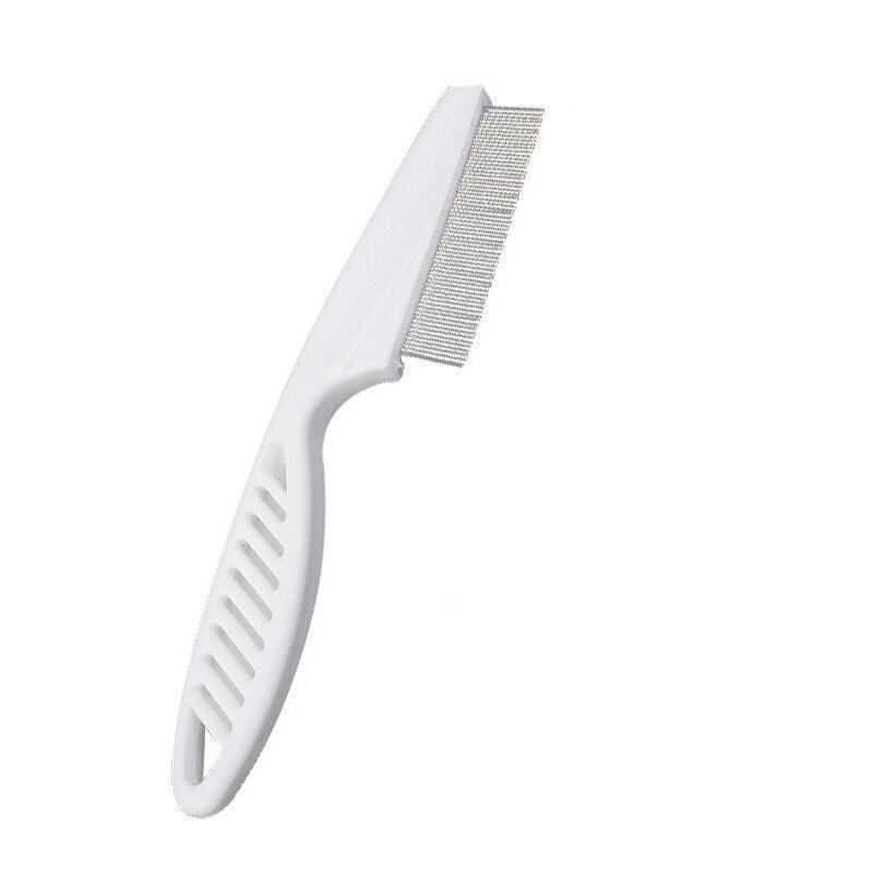 1PC Small Fine Toothed Flea Flee Metal Nit Head Hair Lice Comb with Handle - Blue