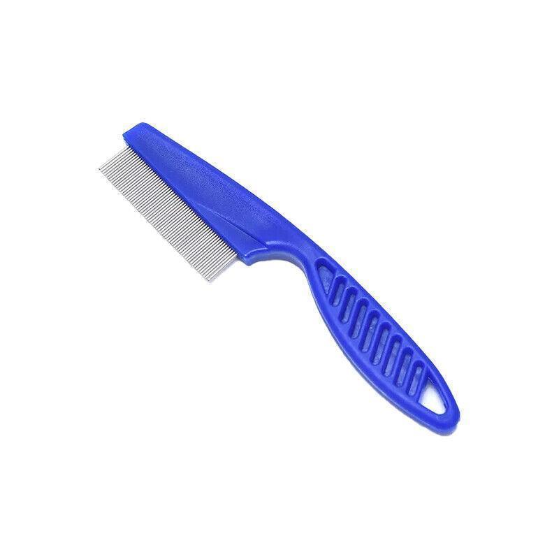 1PC Small Fine Toothed Flea Flee Metal Nit Head Hair Lice Comb with Handle - White