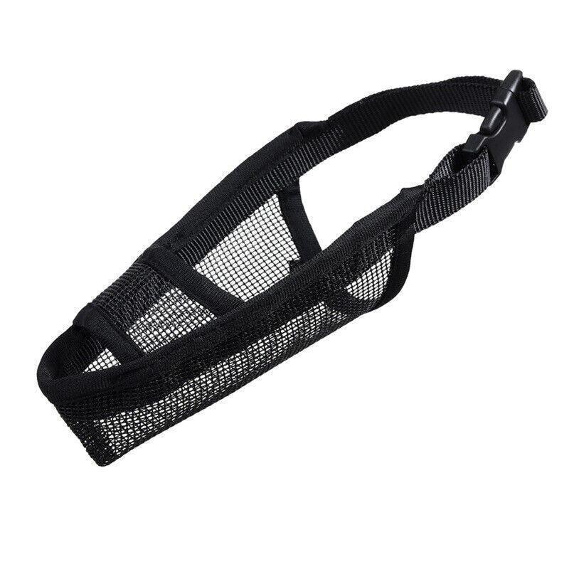 Adjustable XS Size Pet Dog Mask Mouth Muzzle Anti Barking Bite Stop Chewing Mask - Black