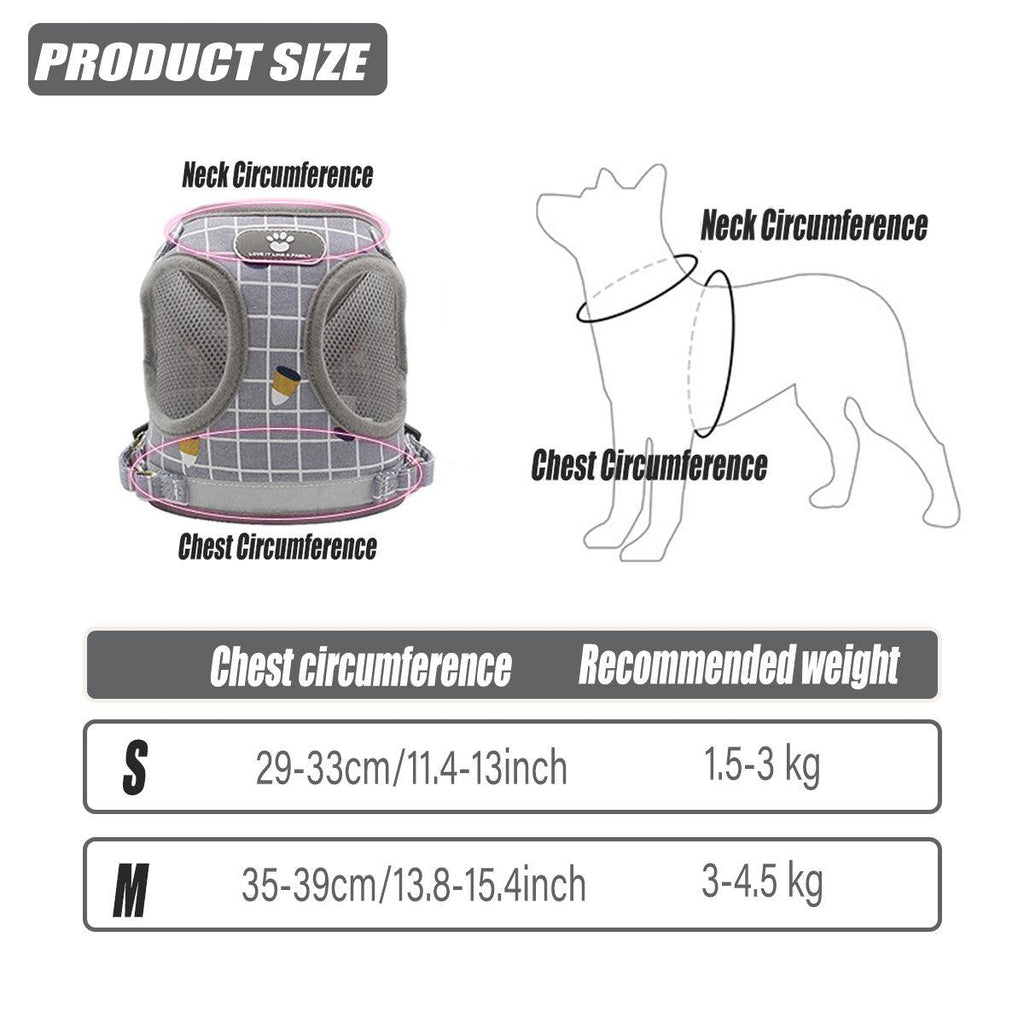 Pink Kitten Dog Cat Walking Harness Lead Leash Collar Pet Vest Mesh Adjustable - S
