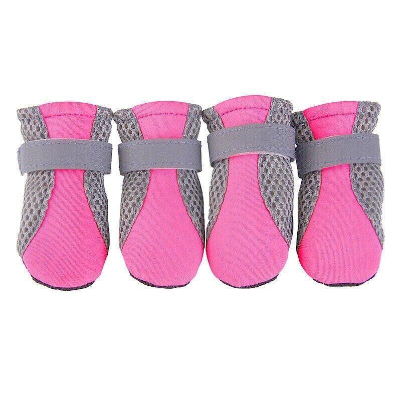 4PCS M Size Anti Slip Waterproof Protective Dog Shoes Rain Boots Pet Socks Booties - Blue