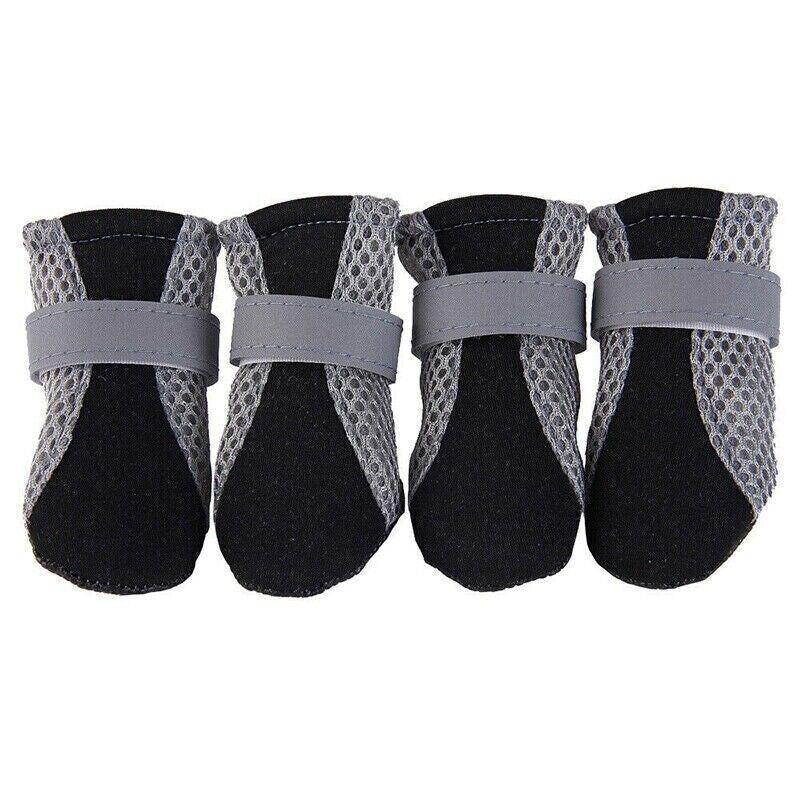 4PCS S Size Anti Slip Waterproof Protective Dog Shoes Rain Boots Pet Socks Booties - Blue
