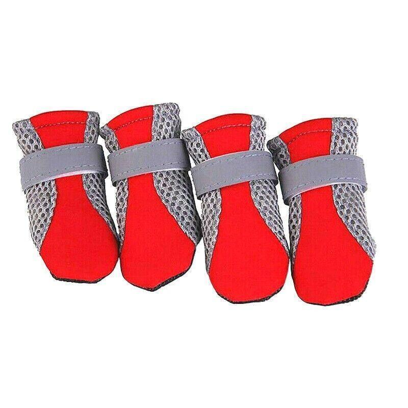 4PCS M Size Anti Slip Waterproof Protective Dog Shoes Rain Boots Pet Socks Booties - Green