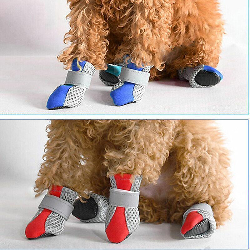 4PCS S Size Anti Slip Waterproof Protective Dog Shoes Rain Boots Pet Socks Booties - Green