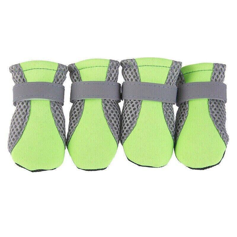 4PCS M Size Anti Slip Waterproof Protective Dog Shoes Rain Boots Pet Socks Booties - Red