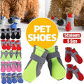 4PCS S Size Anti Slip Waterproof Protective Dog Shoes Rain Boots Pet Socks Booties - Red