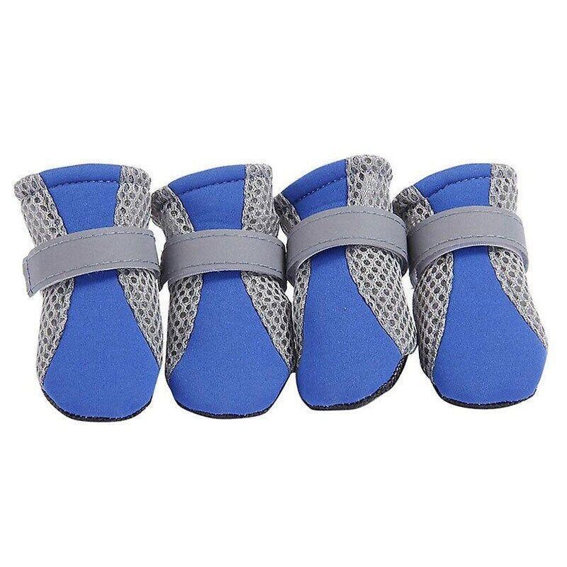 4PCS S Size Anti Slip Waterproof Protective Dog Shoes Rain Boots Pet Socks Booties - Red