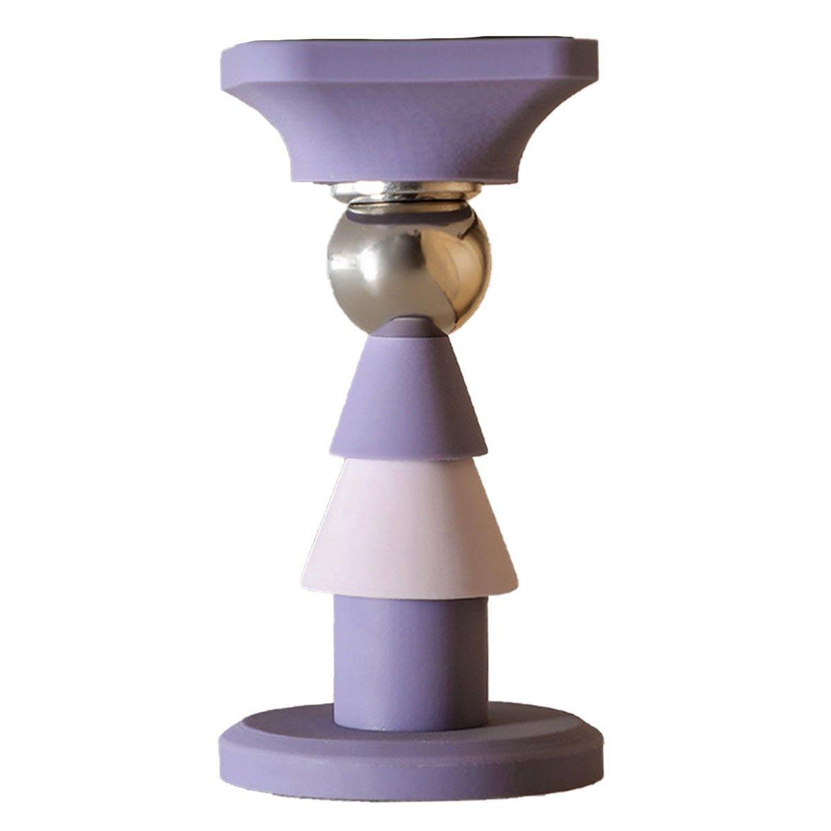 Silicone Silent Door Stopper with Suction Base and Secure Hold Catch Design - White