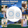 Wireless Doorbell Kit Home Call Button Remote Control White Waterproof Chime