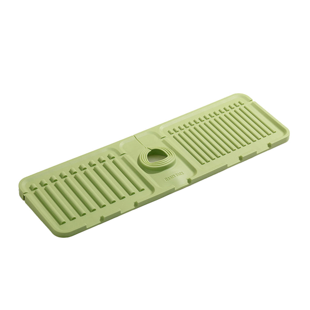 Faucet Draining Pad Narrow Sink Splash Guard Mat for Washbasin Water Catcher - Grey