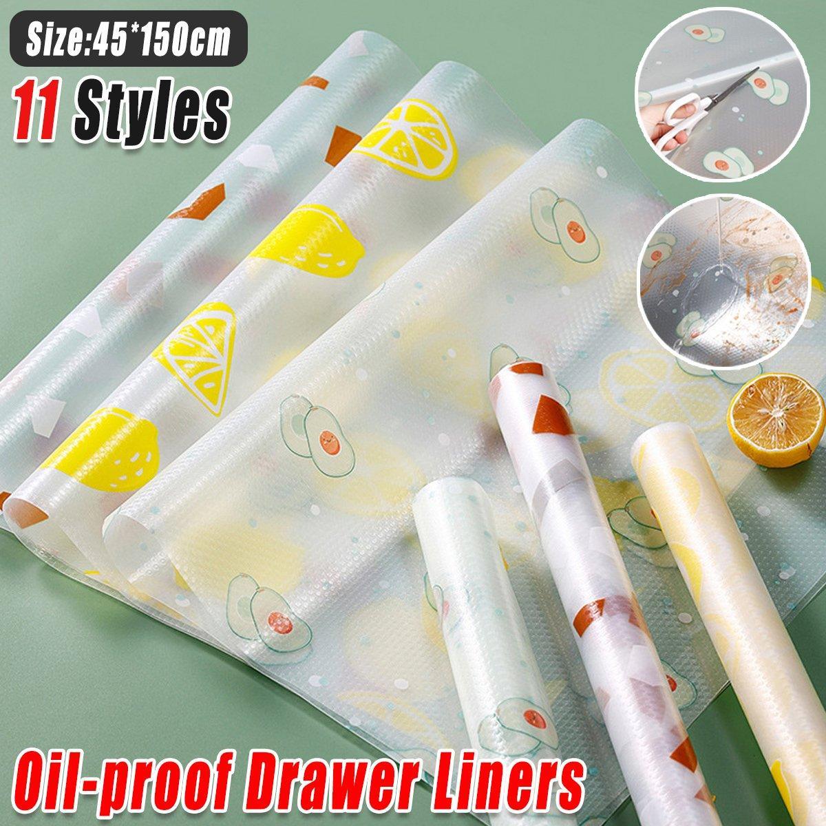 Household Drawer Liner Paper Wardrobe Dustproof Cabinet Mat Grease Proof Mat - Leaf