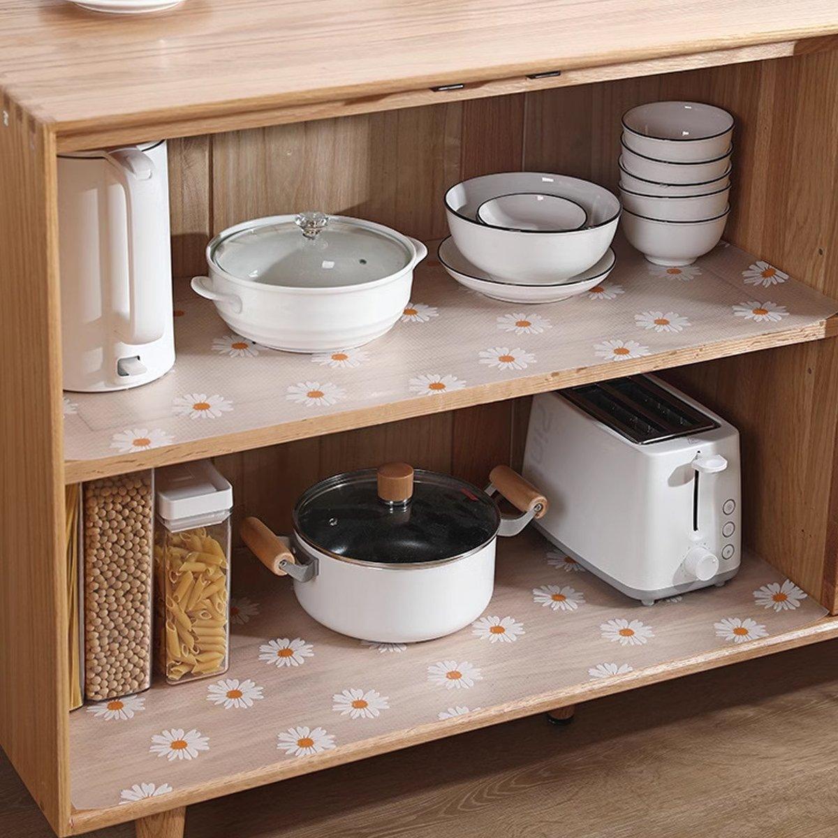 Household Drawer Liner Paper Wardrobe Dustproof Cabinet Mat Grease Proof Mat - Tulip