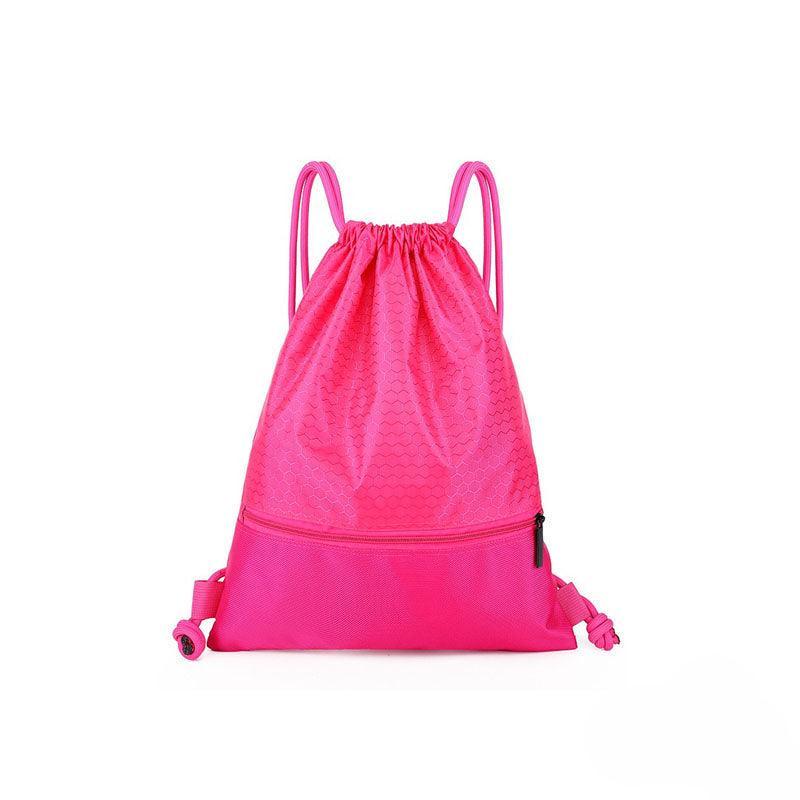 Backpack Sport Pack String Tote Gym Bag Cinch Sack School Drawstring Capacity - Blue