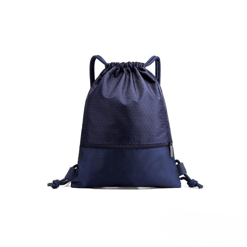 Backpack Sport Pack String Tote Gym Bag Cinch Sack School Drawstring Capacity - Blue