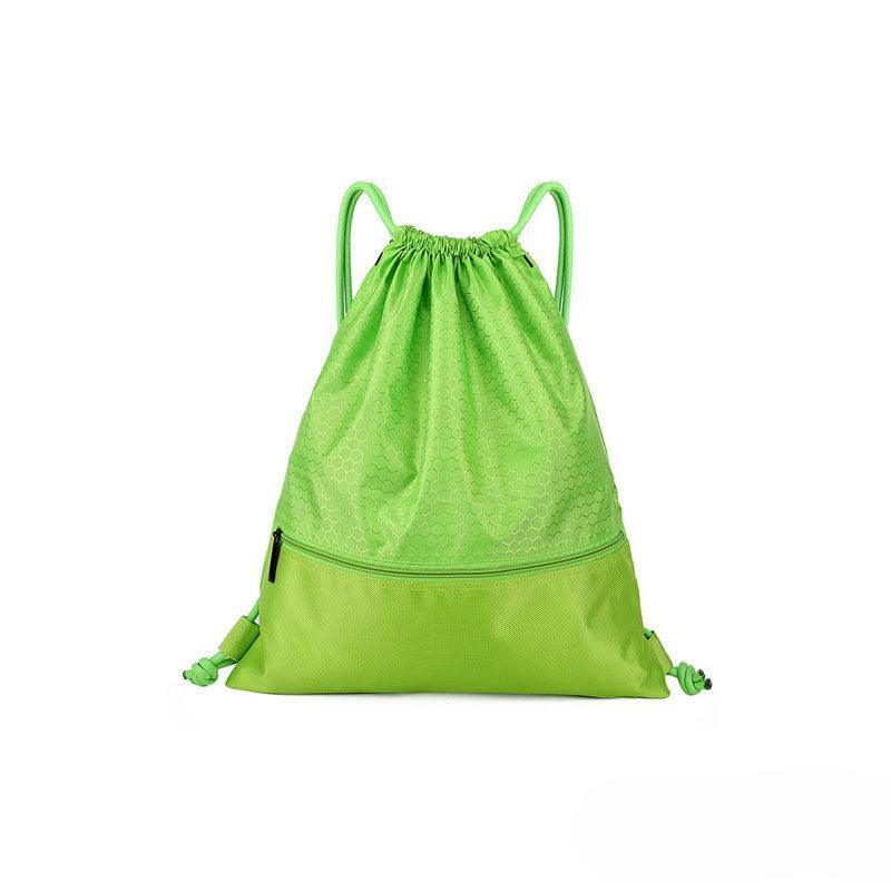 Backpack Sport Pack String Tote Gym Bag Cinch Sack School Drawstring Capacity - Green