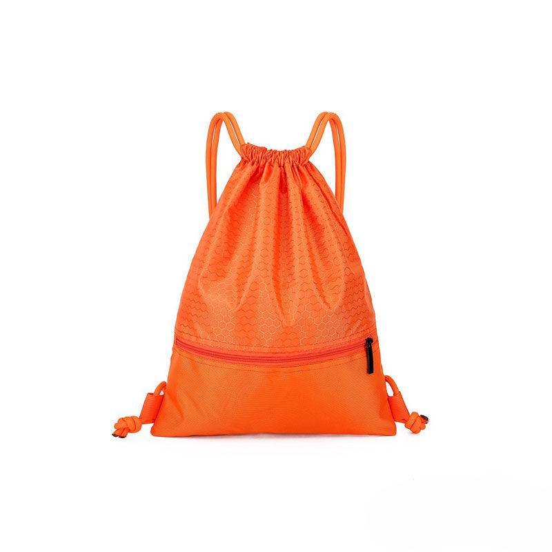 Backpack Sport Pack String Tote Gym Bag Cinch Sack School Drawstring Capacity - Grey