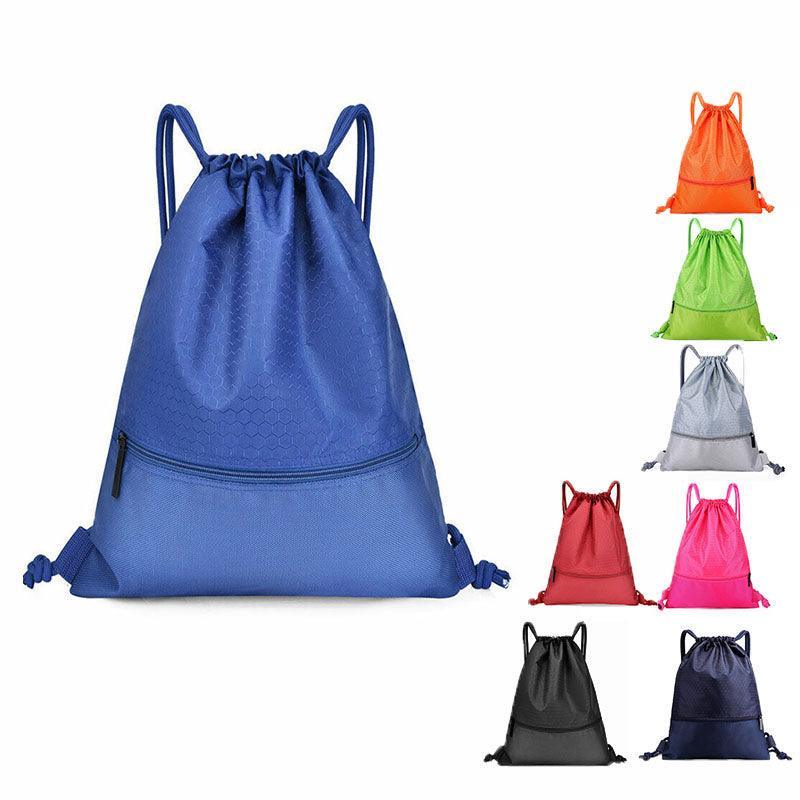 Backpack Sport Pack String Tote Gym Bag Cinch Sack School Drawstring Capacity - Pink