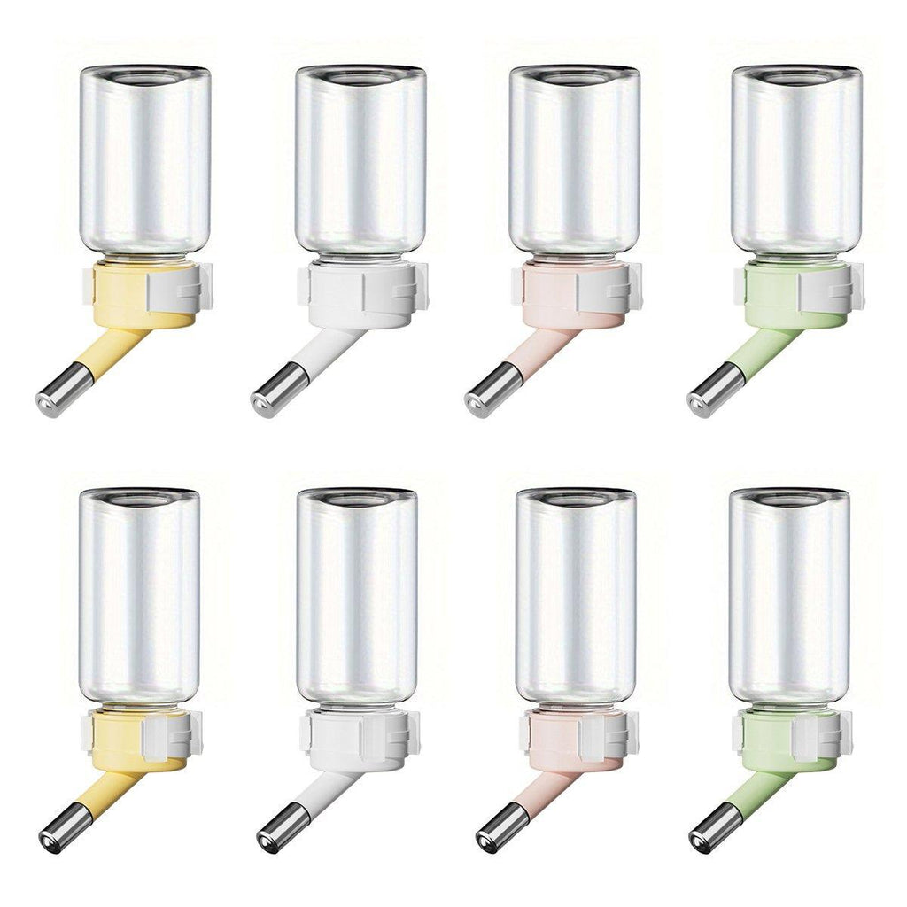Pet Water Bottle for Hamster Guinea Pig Rabbit Vacuum Drinking Feeder Kettle - 120ml-Pink