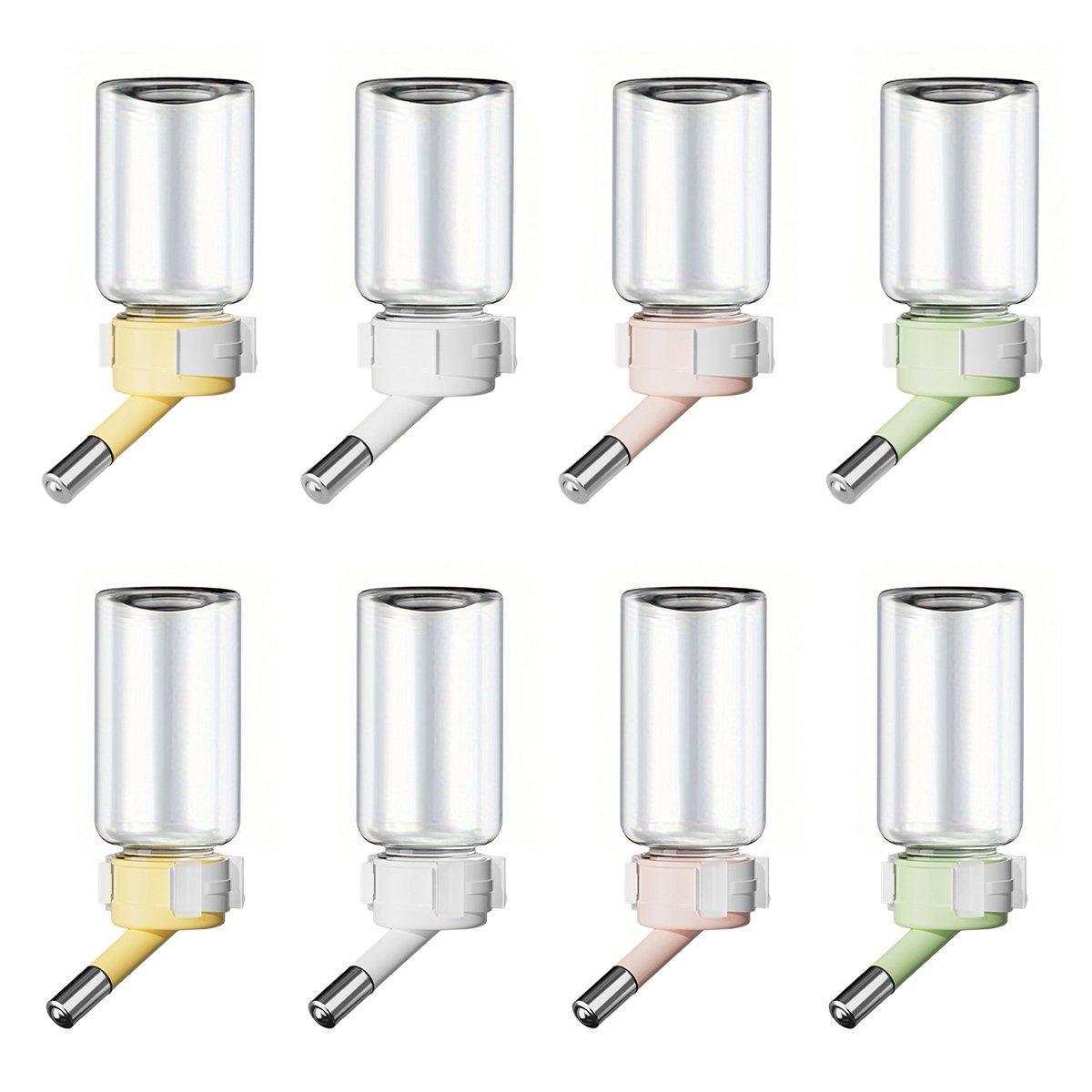 Pet Water Bottle for Hamster Guinea Pig Rabbit Vacuum Drinking Feeder Kettle - 80ml-Pink