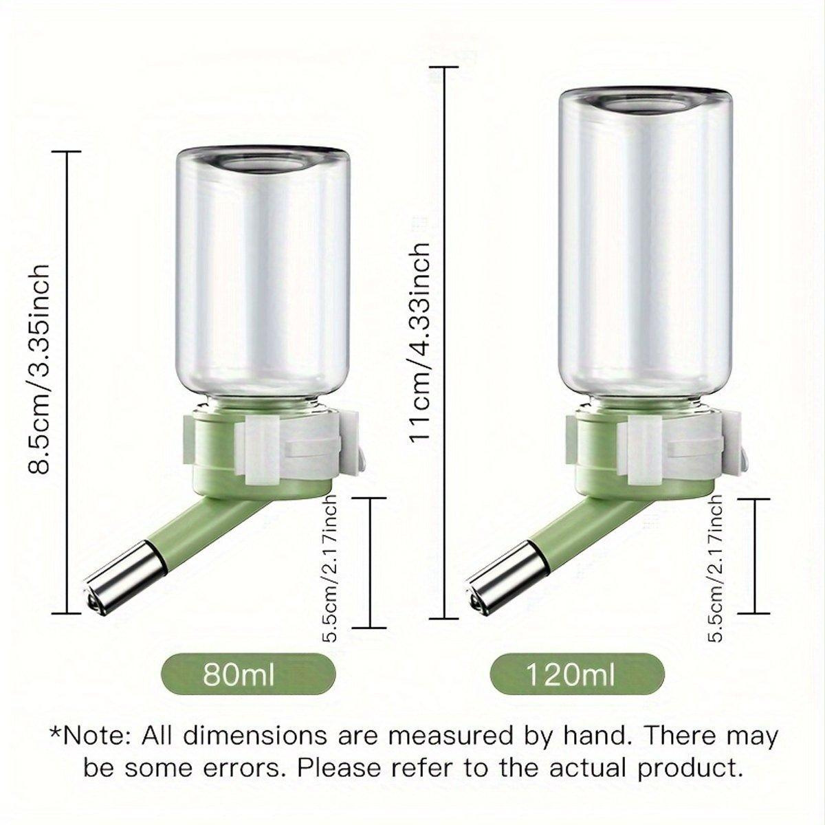 Pet Water Bottle for Hamster Guinea Pig Rabbit Vacuum Drinking Feeder Kettle - 80ml-White
