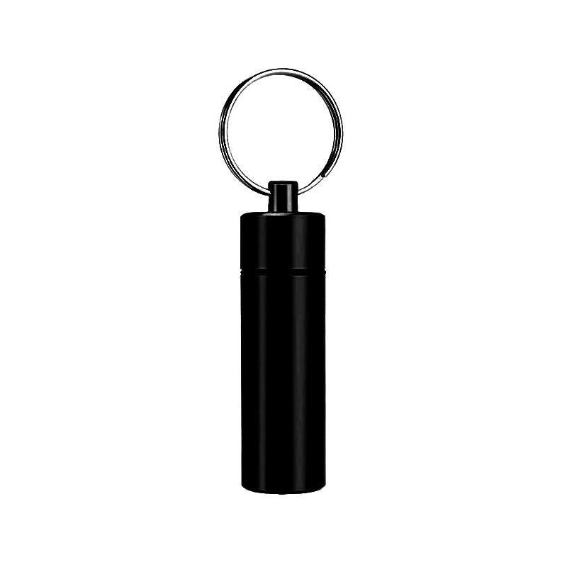 Aluminum Pill Box Case Bottle Cache Drug Holder Keychain Container Waterproof - Yellow