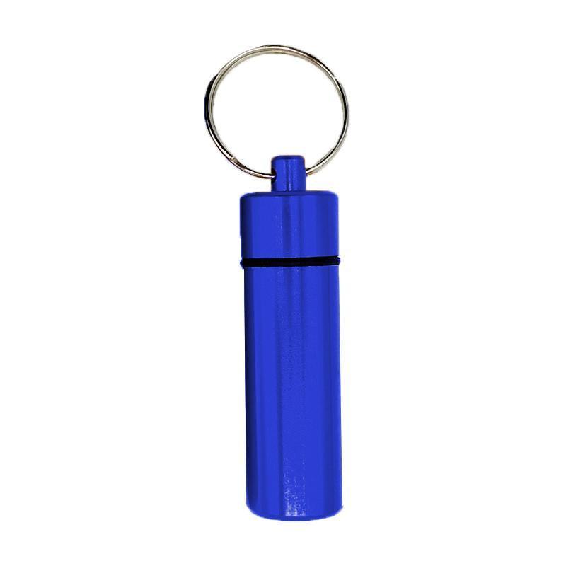 Aluminum Pill Box Case Bottle Cache Drug Holder Keychain Container Waterproof - Yellow