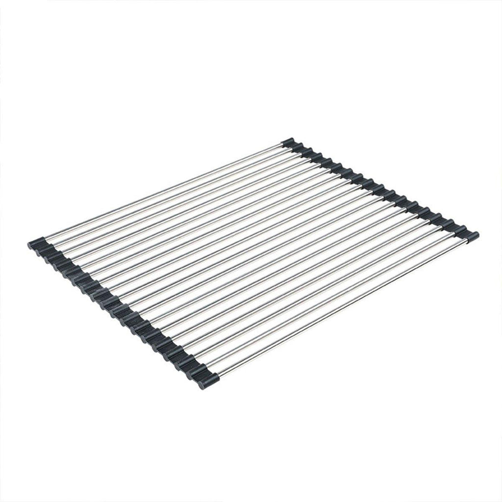 Multifunctional Stainless Steel Draining Rack Folding Sink Organizer for Kitchen - 580 x 400mm