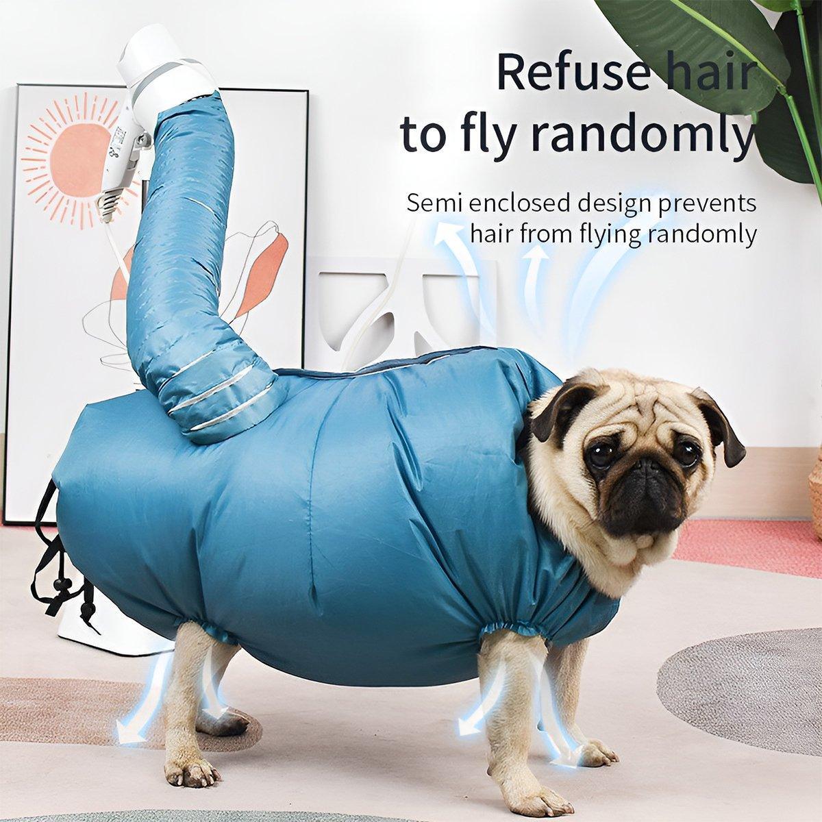 Pet Dog Cat Grooming Blower Hair Dryer Drying Bag Dry Cleaning Bathing Folding - M